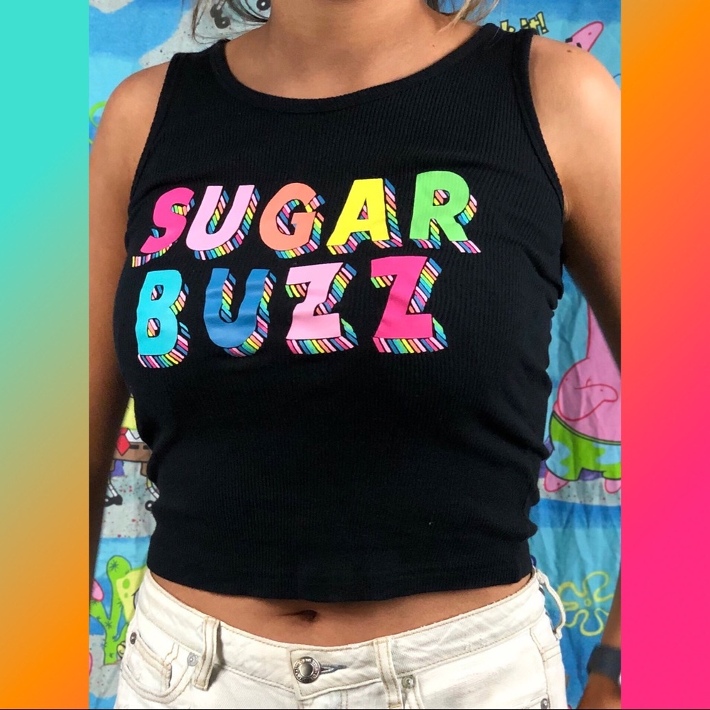 Sugar Buzz Neon Cropped Baby Tank